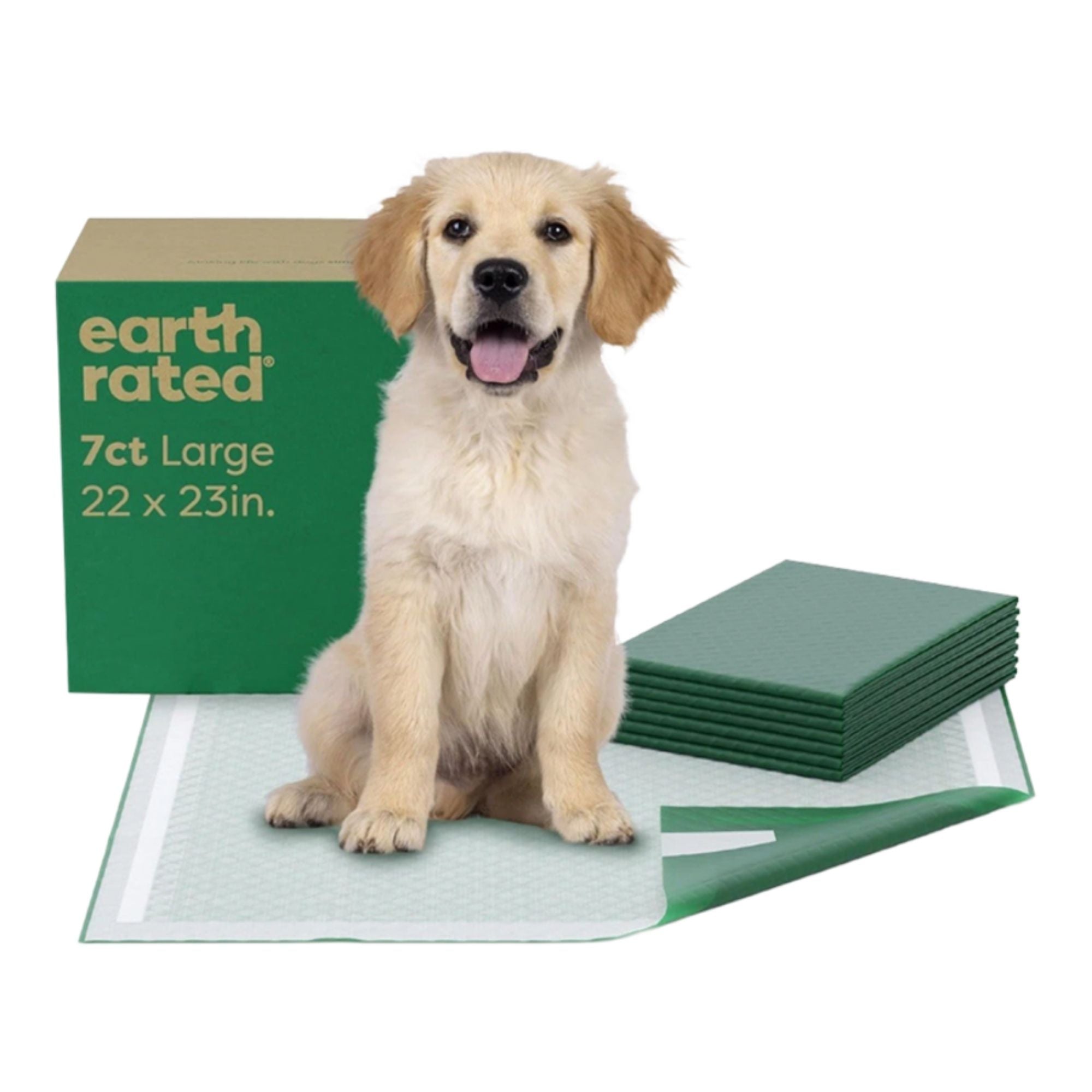 Earth Rated Dog Max Absorbency Puppy Pee Pads Large 22” X 23” - 7 Count