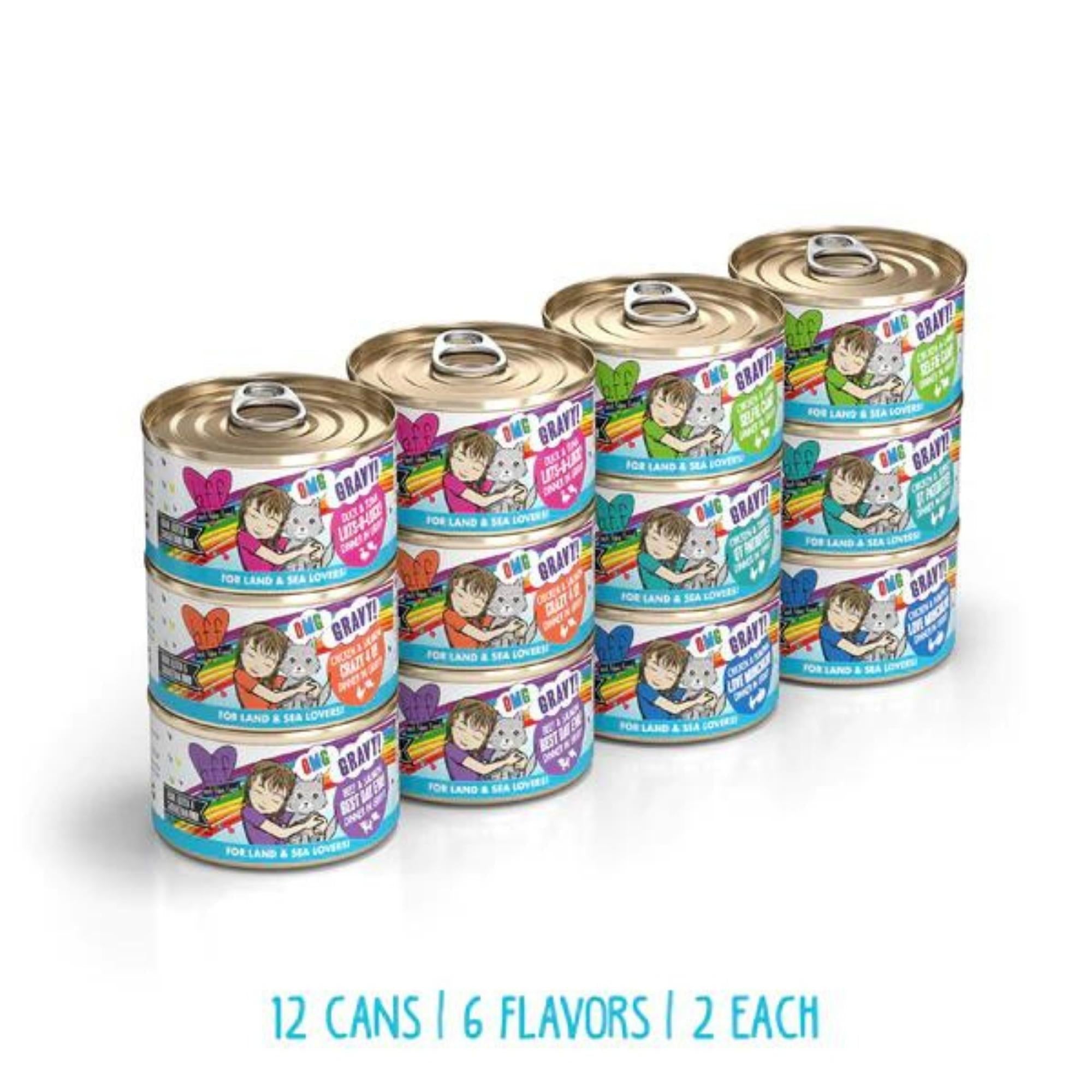 BFF Cat Omg Rainbow Road Variety Pack 2.8oz.(Case of 12)