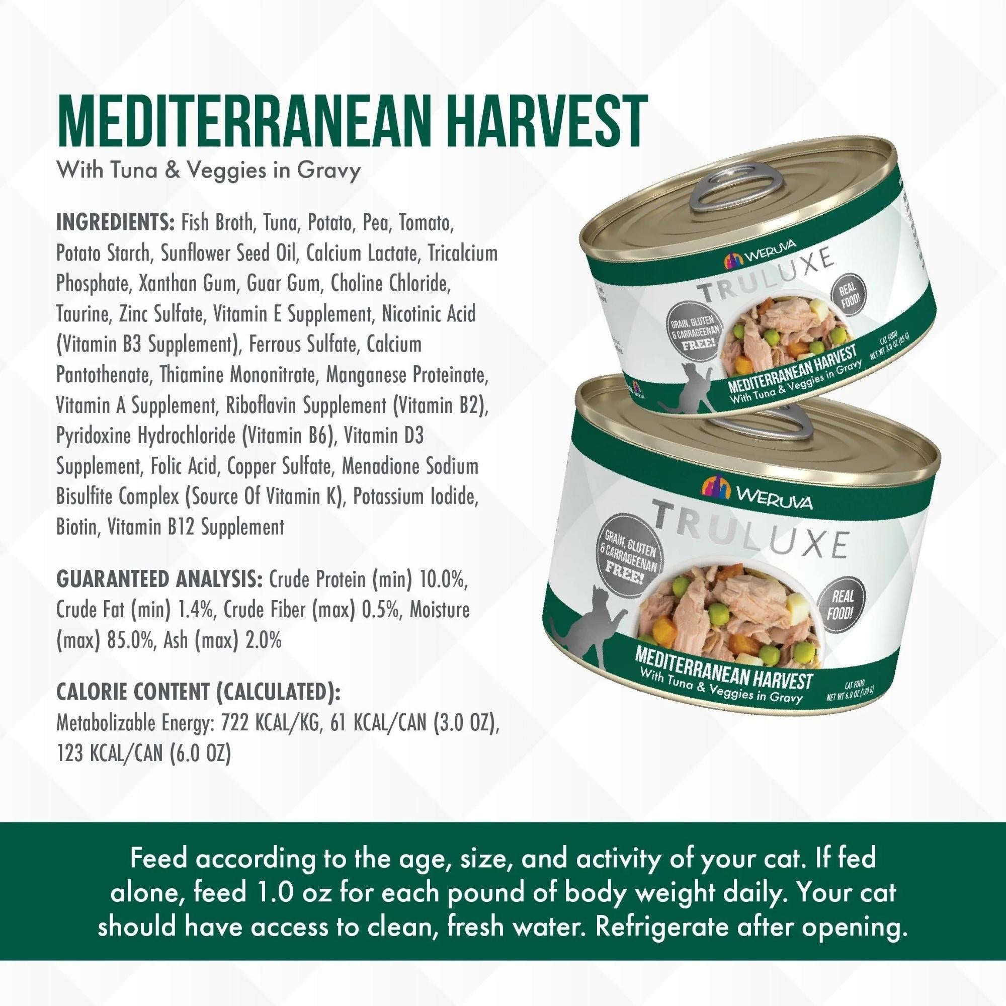 Truluxe Cat Mediterranean Harvest W Vegetable 6oz. (Case of 24)