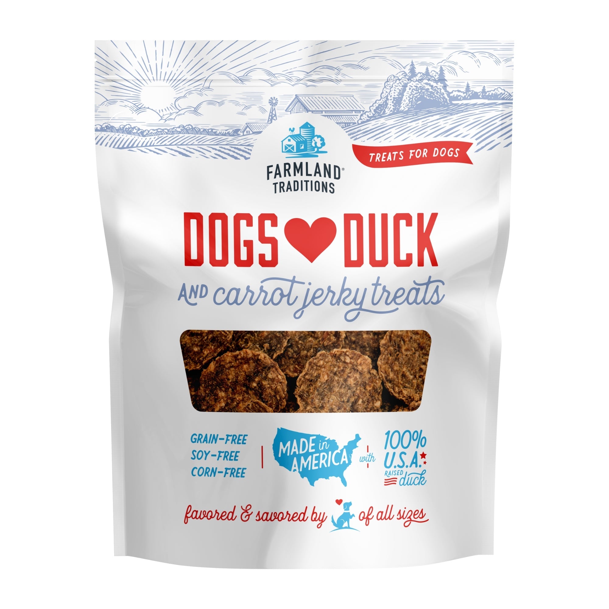 Farmland Traditions Dogs Love Duck and Carrot Dog Treats 1ea/40oz.