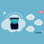 Coachi Pro Train & Treat Bag With Magnetic Closure Blue/Navy Jumbo Large