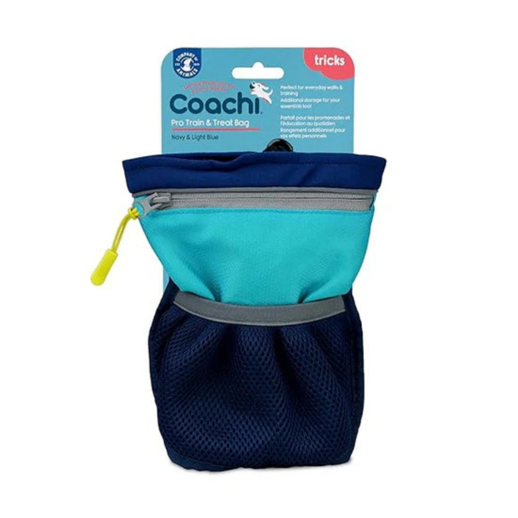 Coachi Pro Train & Treat Bag With Magnetic Closure Blue/Navy Jumbo Large