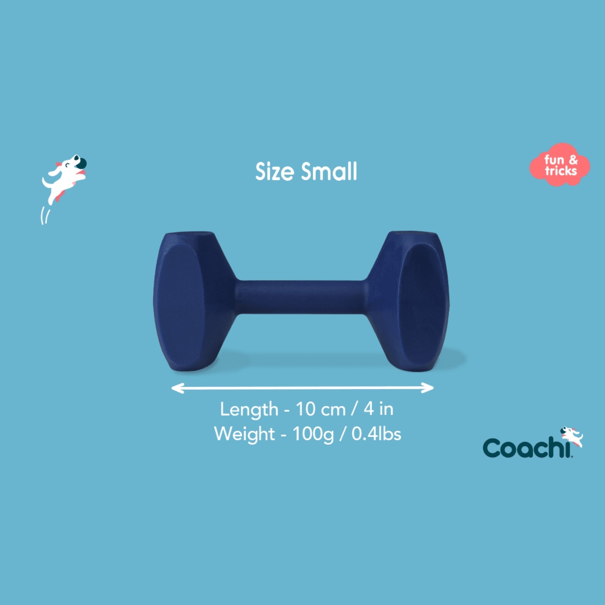 Coachi Train & Play Dumbbell Navy Small