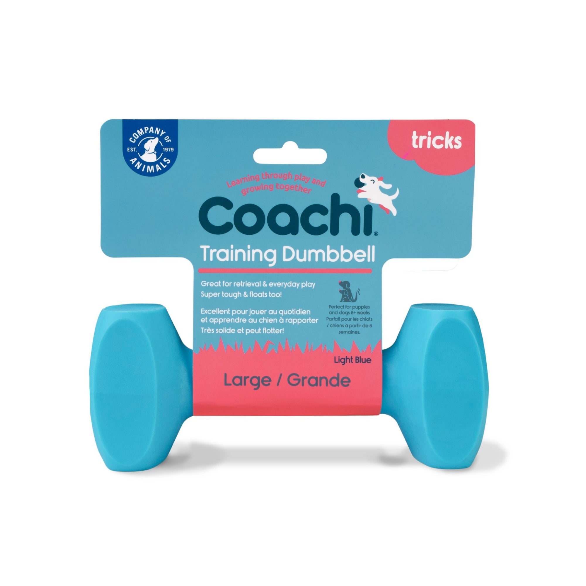 Coachi Train & Play Dumbbell Blue Large