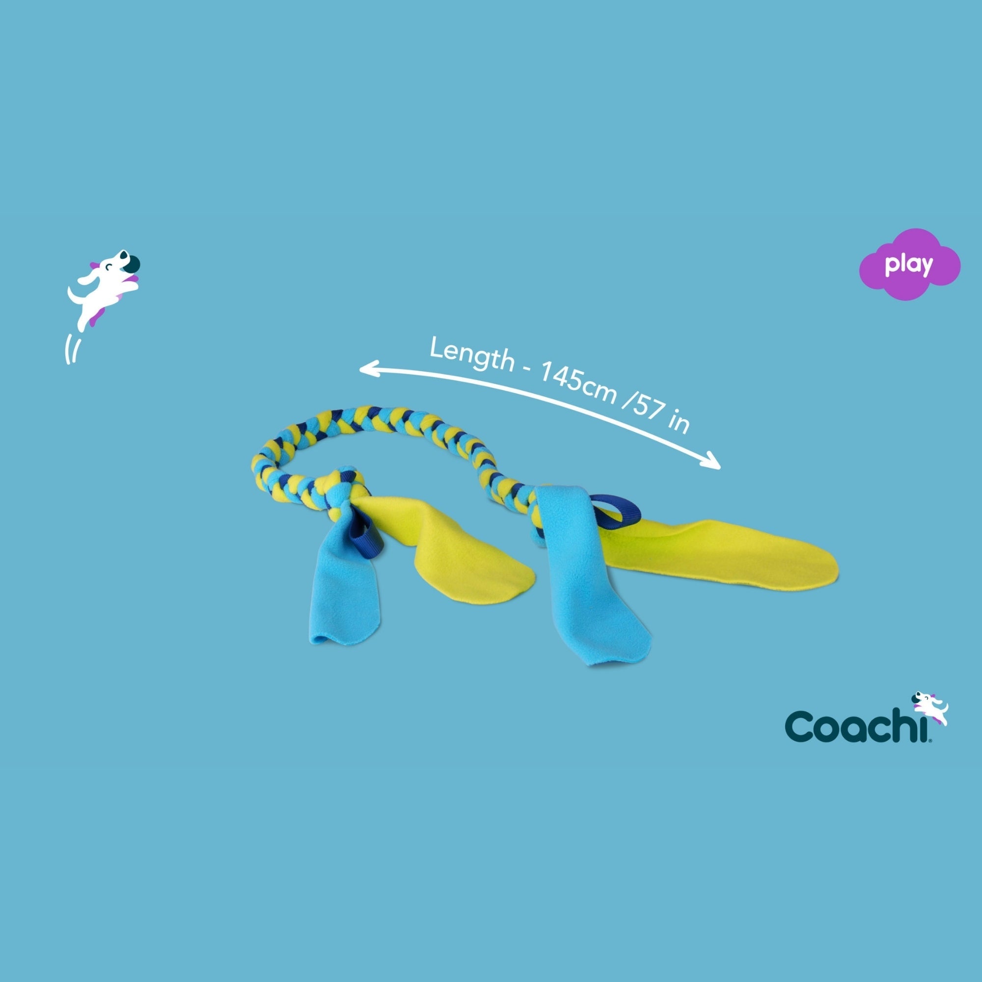 Coachi Tuggi Floppers Super Tough Tug Toy Lime/Navy Large