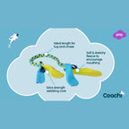 Coachi Tuggi Floppers Super Tough Tug Toy Lime/Navy Large