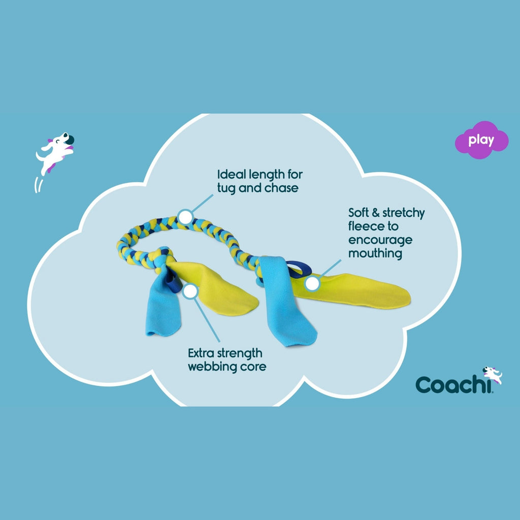 Coachi Tuggi Floppers Super Tough Tug Toy Lime/Navy Large