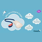 Coachi Chase & Crinkle Lambswool Play Toy Coral/Navy Large