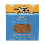 HONEY I'M HOME DOG NATURAL WATER BUFFALO LIP-SMAKIN' LUNG FOOD TOPPER