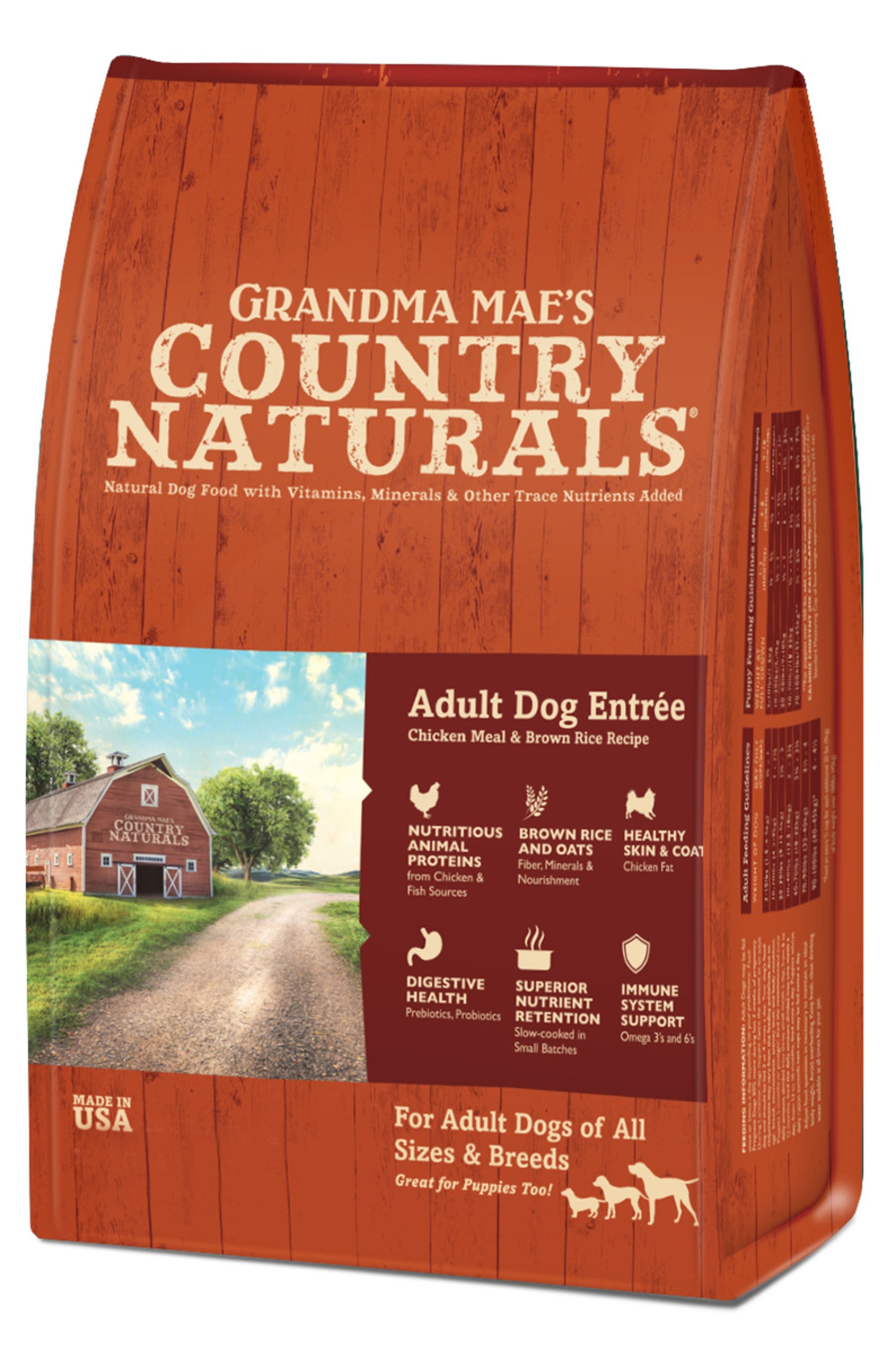 Grandma Mae's Country Naturals Premium All Natural Adult Dry Dog Food Chicken & Rice 4lb
