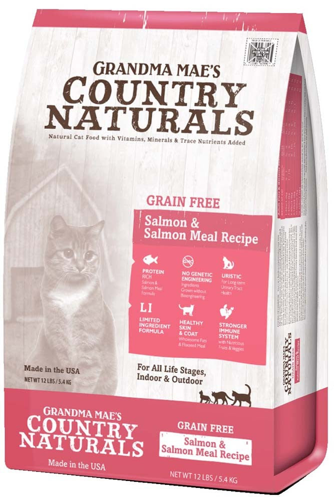 Grandma Mae's Country Naturals Grain Free Dry Cat Food Salmon 3lb