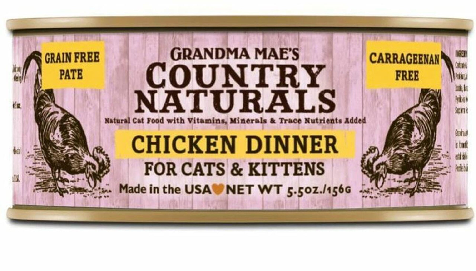 Grandma Mae's Country Naturals Grain Free Wet Cat Food Chicken 5.5oz 24pk
