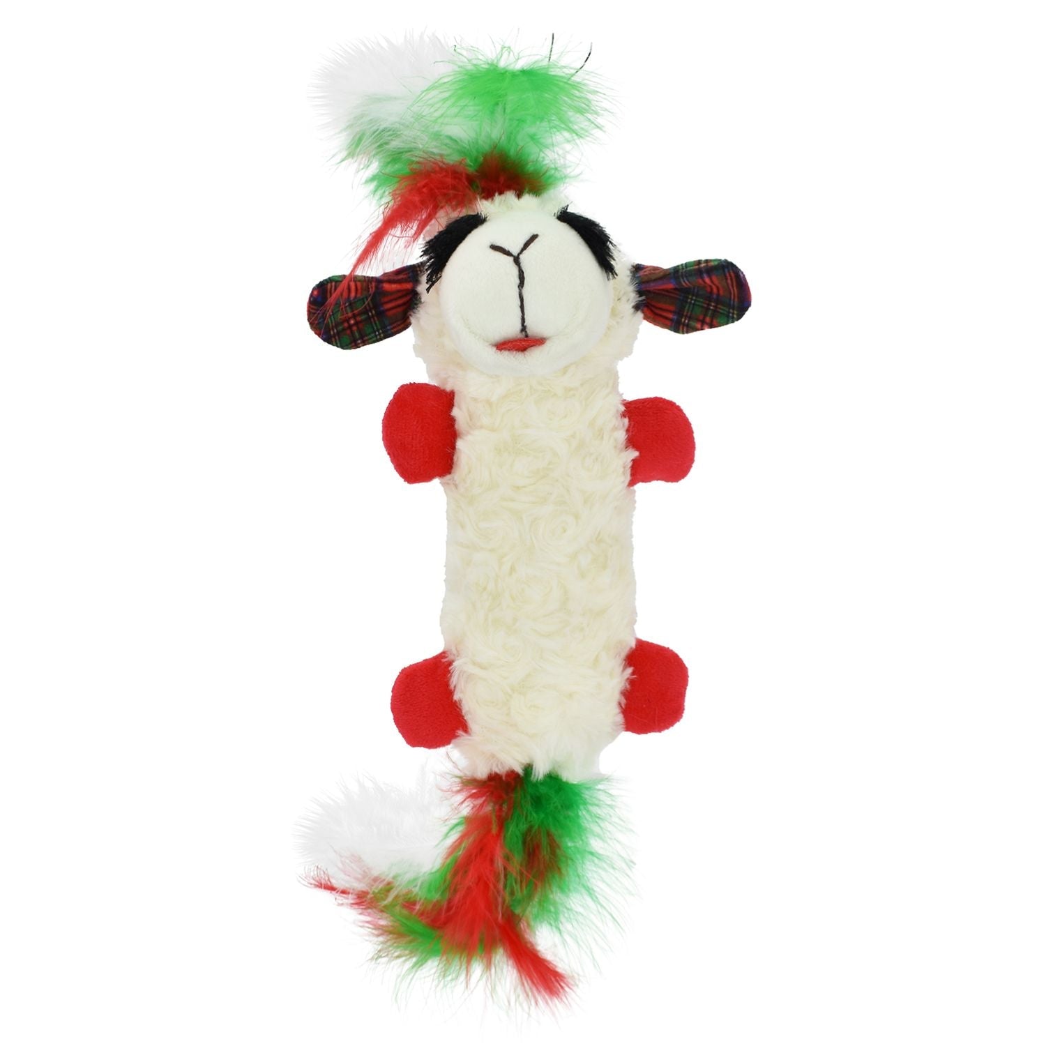 Multipet Holiday Lamb Chop Holiday Cat Kicker 12"