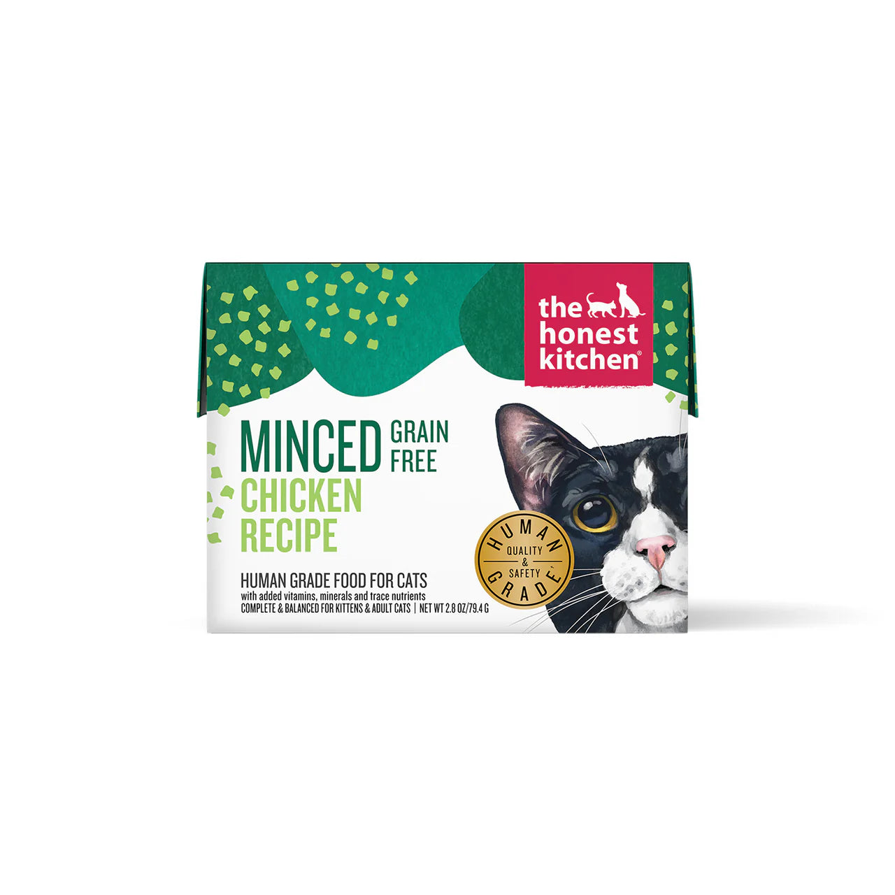 The Honest Kitchen Cat Grain Free Minced Chicken in Bone Broth Gravy 2.8oz. (Case of 12)
