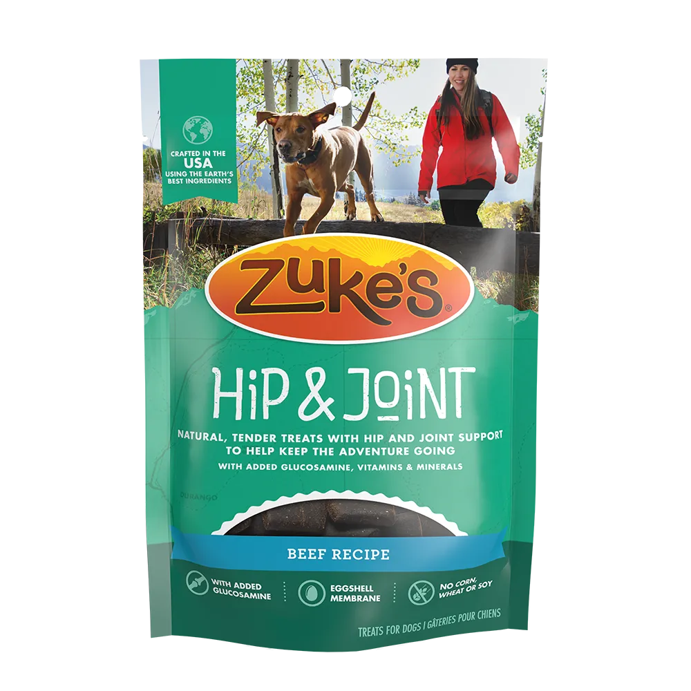 Zuke's Dog Hip & Joint Beef Recipe Treats 1lb