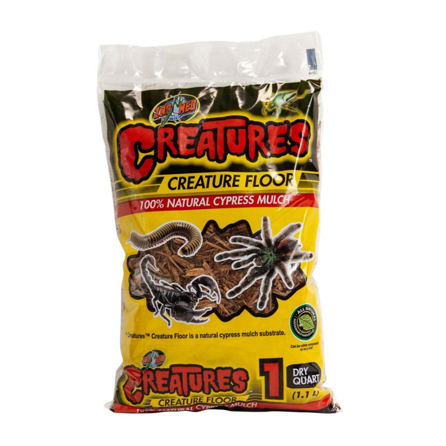 Zoo Med Creatures Creature Floor Natural Cypress Mulch Substrate Brown, 1ea/1 qt