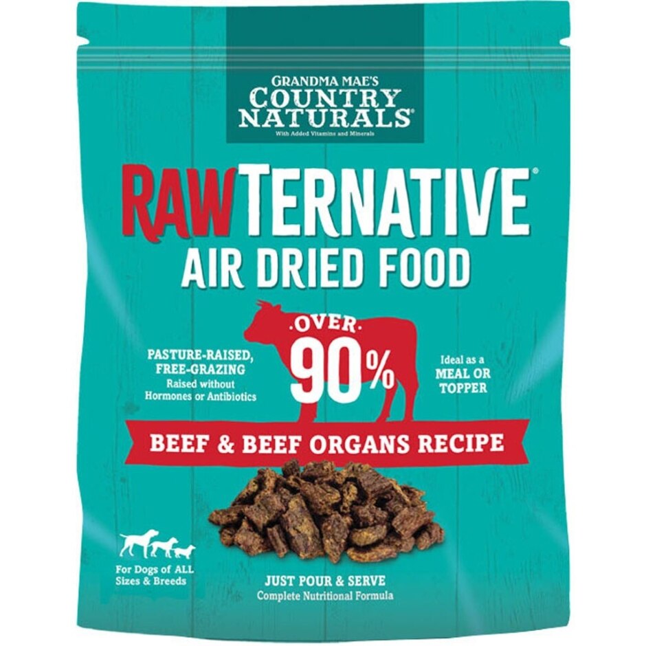 Grandma Mae's Country Naturals RawTernative Air Dried Dry Dog Food Beef & Beef Organs 5oz