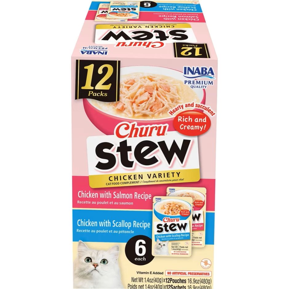 Inaba Churu Stew Variety Pack Chicken 16.8oz. 12 Pk