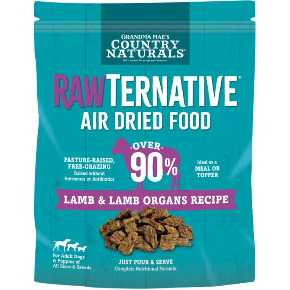 Grandma Mae's Country Naturals RawTernative Air Dried Dry Dog Food Lamb & Lamb Organs 5oz