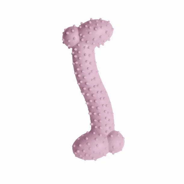 Snugarooz Lil Baby Bone Eco TPR  Dog Toy Pink 4.25in.