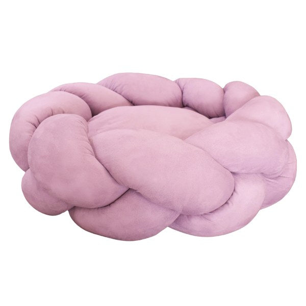 Goo-Eez Round Braided Suede Pet Bed Pink 24in.