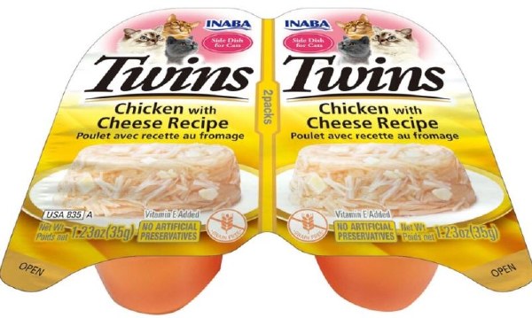 Inaba Twins Side Dish For Cats Chicken/Cheese 1.23oz. 2 Pk (Case of 6)