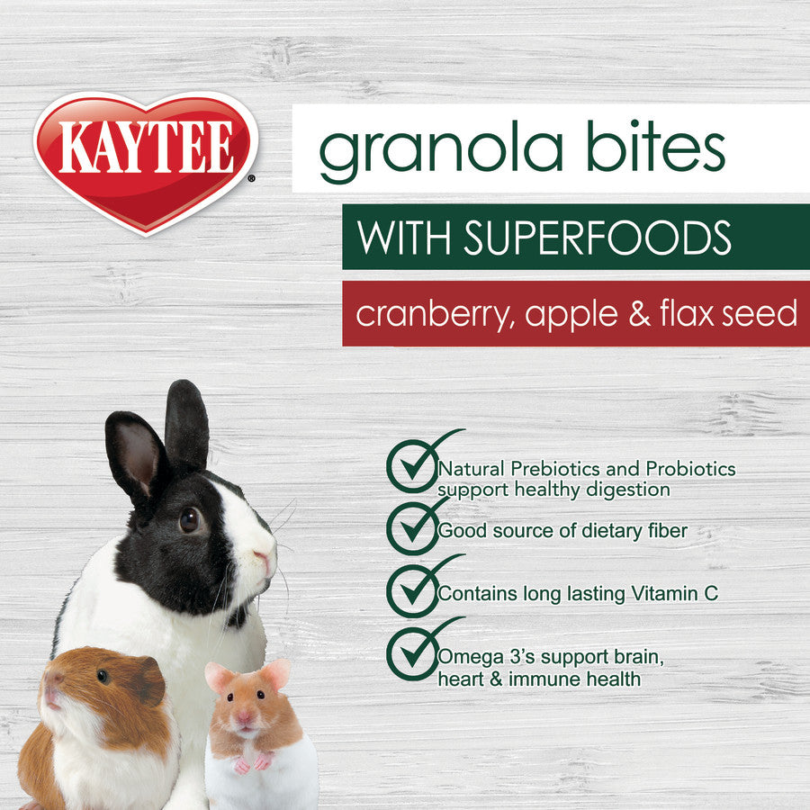 Kaytee Granola Bites with Superfoods Cranberry, Apple and Flax, 1ea/4.5 oz